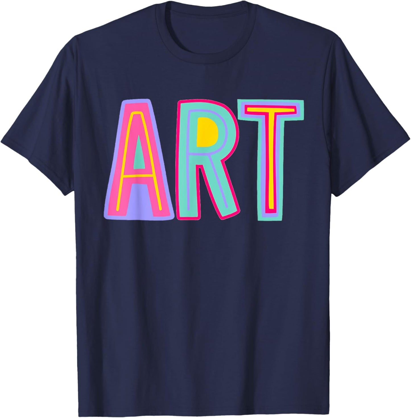 Art Teacher Happy First Day Of School Artist Back To School T-Shirt - T-Shirt | Navy
