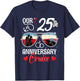 25th Wedding Anniversary Cruise Vacation Husband Wife Couple T-Shirt - T-Shirt | Navy