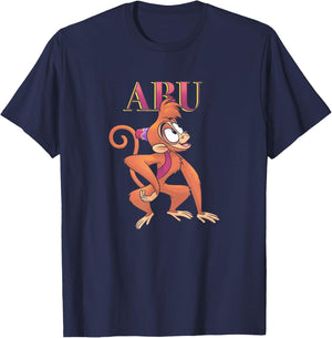Disney Aladdin Abu Named Looking Up Profile T-Shirt - T-Shirt | Navy
