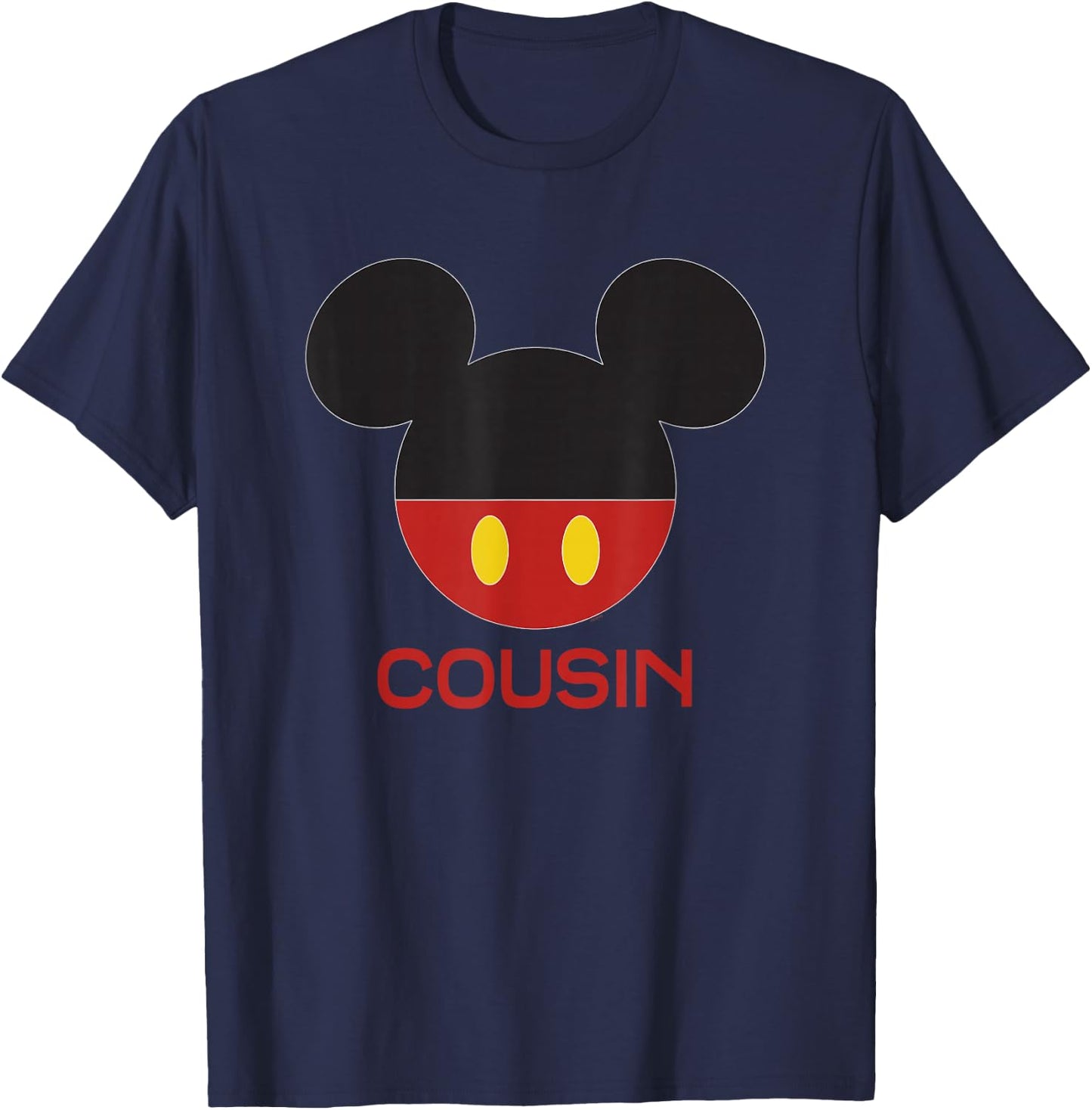 Disney Mickey Mouse Red Shorts Icon Cousin Family T-Shirt - T-Shirt | Navy