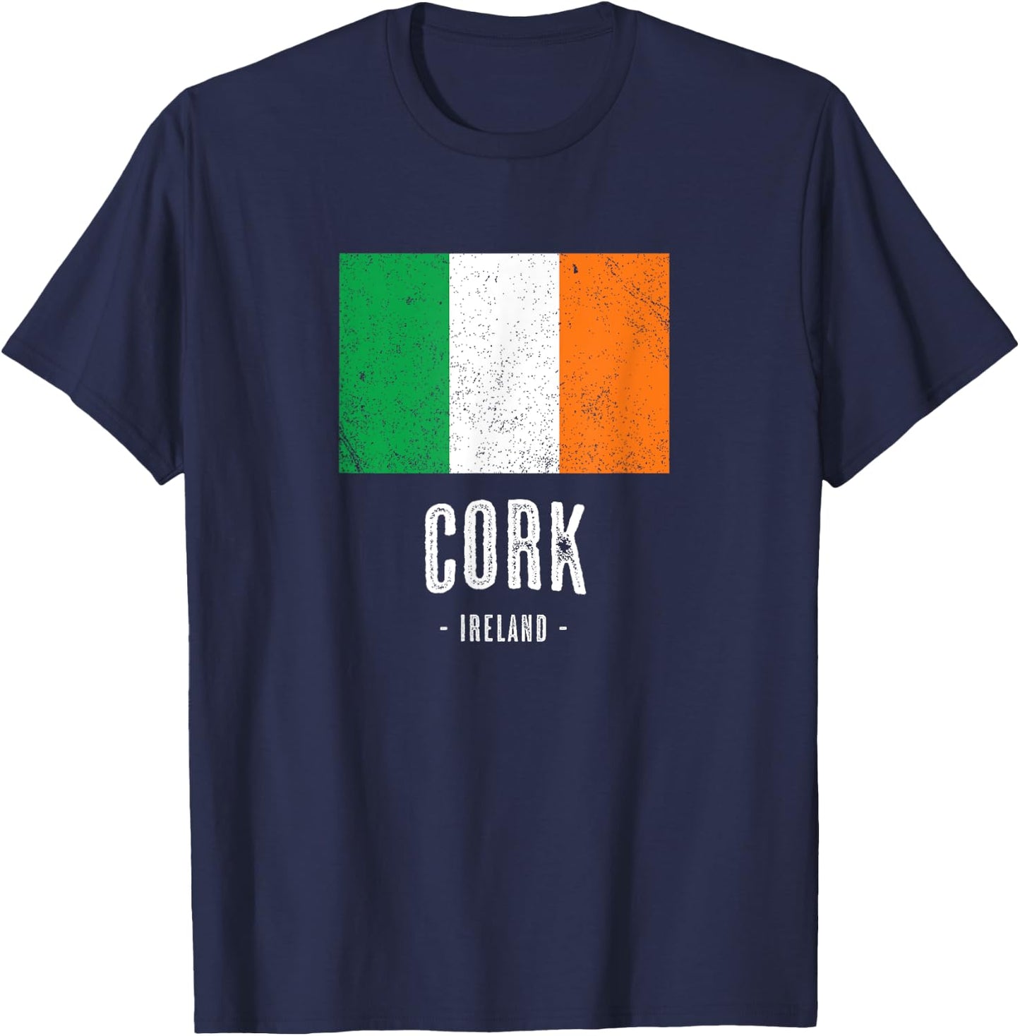 City of CORK - Ireland | Irish Flag Souvenir T-Shirt - T-Shirt | Navy