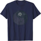 Meditation Yin Yang Sun Moon Distressed T-Shirt - T-Shirt | Navy