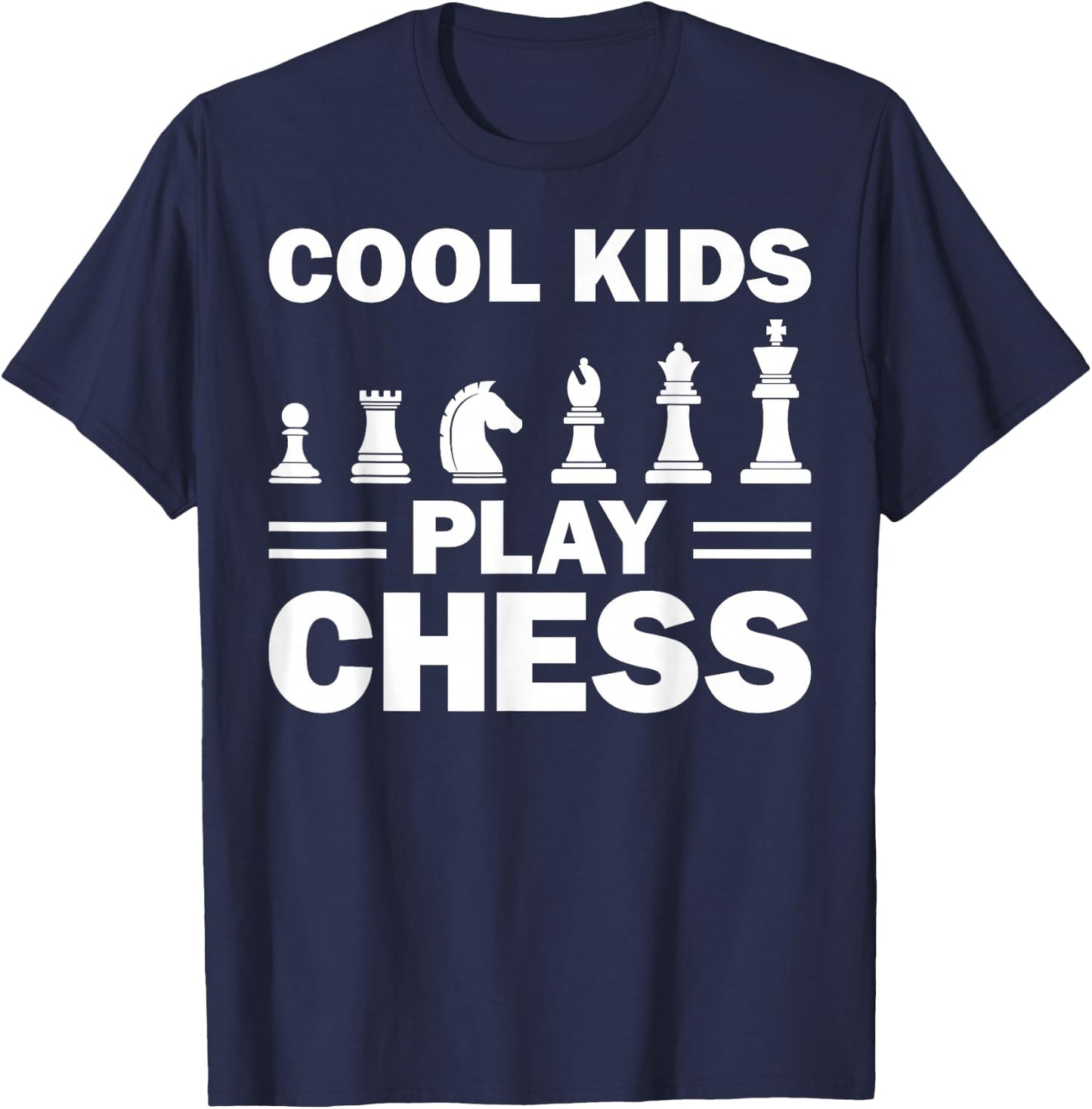 Funny Chess Gift Boys Girls Kids Chess Player Men Women T-Shirt - T-Shirt | Navy