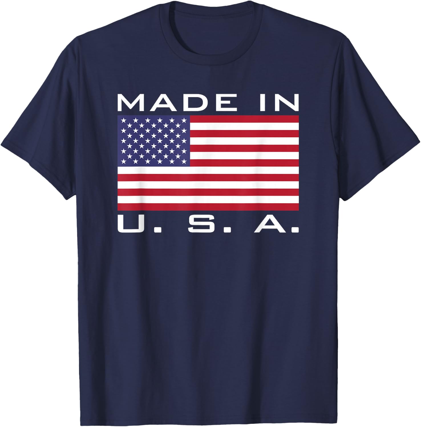 Born & Raised in Usa Flag American Made Bred America T-Shirt - T-Shirt | Navy