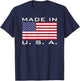 Born & Raised in Usa Flag American Made Bred America T-Shirt - T-Shirt | Navy