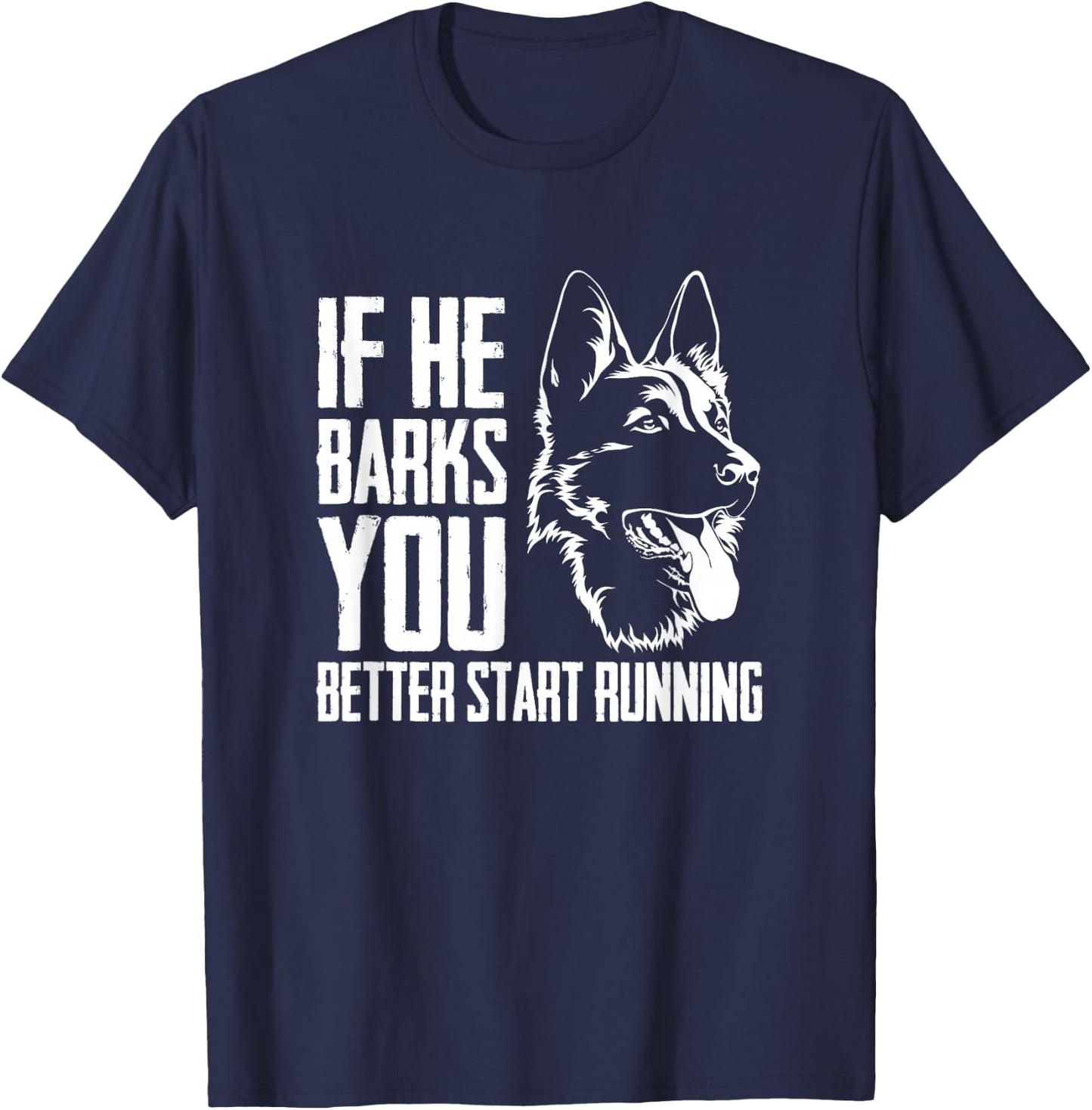K9 Unit Thin Blue Line - German Shepherd Police Dog T-Shirt - T-Shirt | Navy
