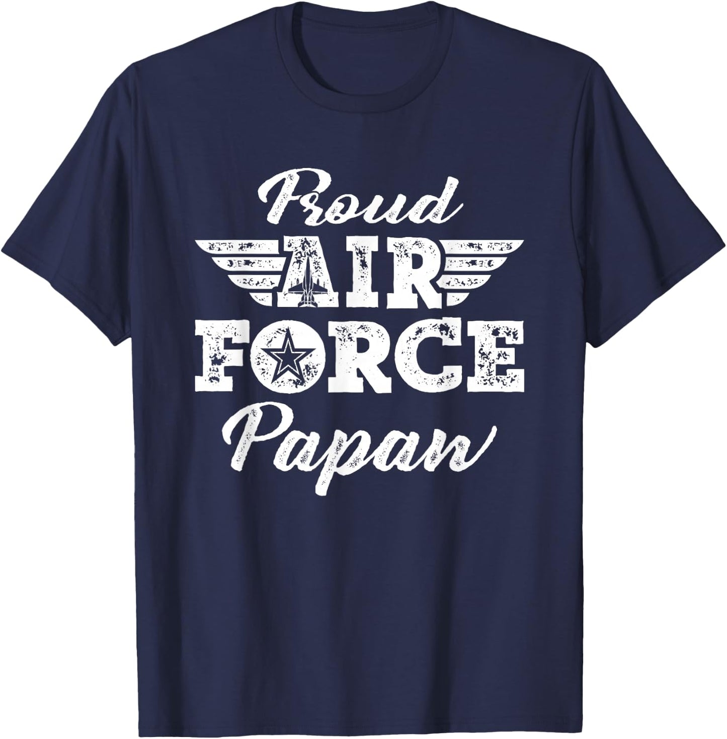 Proud US Air Force Papaw Pride Military Family Grandpa Gifts T-Shirt - T-Shirt | Navy