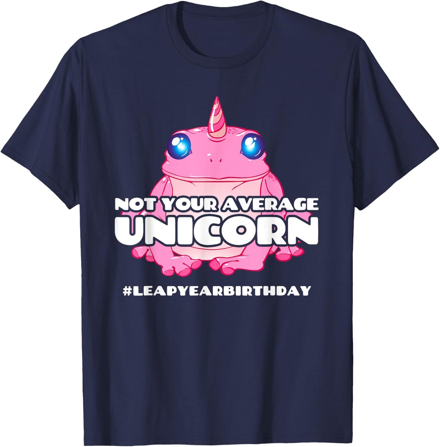 Leap Day Birthday - Unicorn Frog - 2020 Leap Year Birthday T-Shirt - T-Shirt | Navy