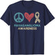 Paraganglioma Awareness Zebra Stripes Vintage Retro Pattern T-Shirt - T-Shirt | Navy
