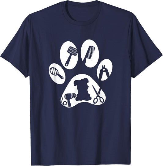 Dog Groomer Gifts - Dog Grooming T-Shirt - T-Shirt | Navy