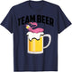 Cool Team Beer Funny Flamingo Bird Alcohol Drinker Fan Gift T-Shirt - T-Shirt | Navy