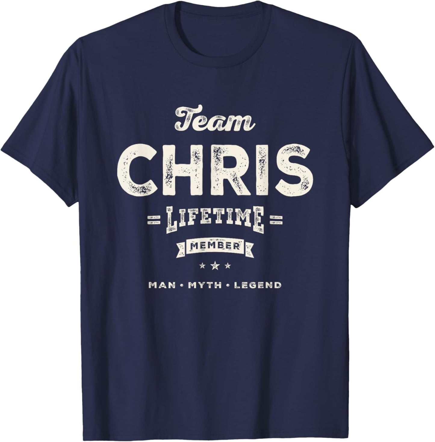 Team Chris Lifetime Member Funny Name Chris T-Shirt - T-Shirt | Navy