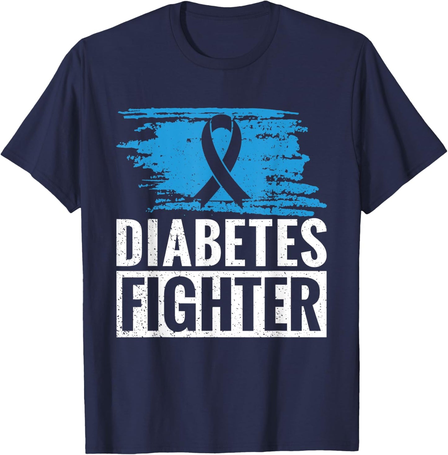 Funny Retro Diabetes Warrior T-Shirt - T-Shirt | Navy