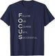 Focus Word Art Strong Women Men Achievers Inspirational T-Shirt - T-Shirt | Navy
