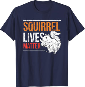 Funny Vintage Squirrel Lives Matter Gift Women Kids T-Shirt - T-Shirt | Navy