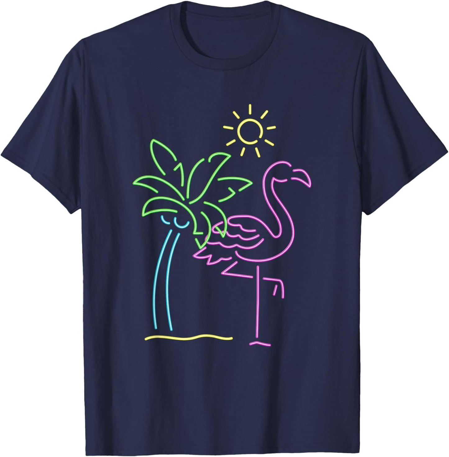 Travel Flamingo T-Shirt - T-Shirt | Navy