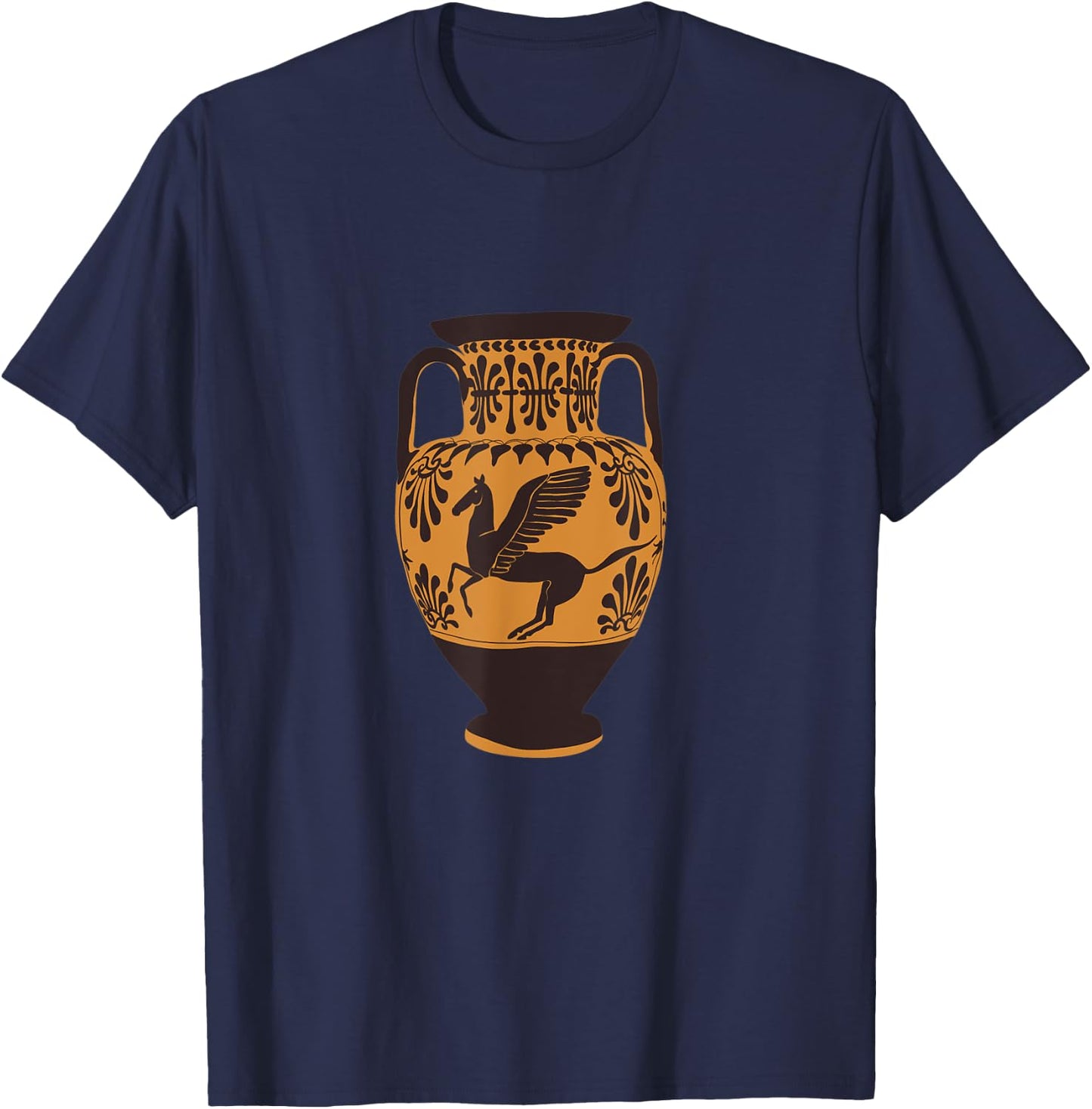 Pegasus Ancient Greek Vase Illustration for Classicists T-Shirt - T-Shirt | Navy
