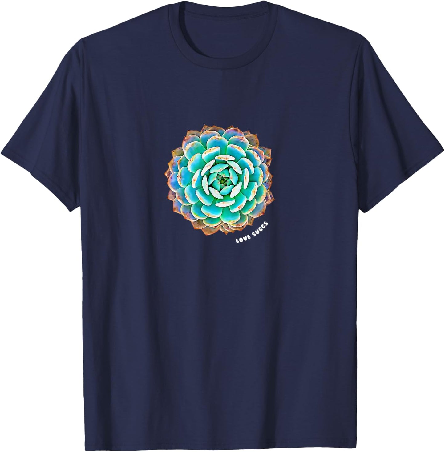 Love Succs Succulent T-Shirt - T-Shirt | Navy