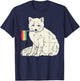 Snow Fox Pansexual Pride Flag Pan LGBT Animal Lover Gift T-Shirt - T-Shirt | Navy