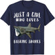 Im Just A Girl Who Loves Basking Shark Lover Gift T-Shirt - T-Shirt | Navy