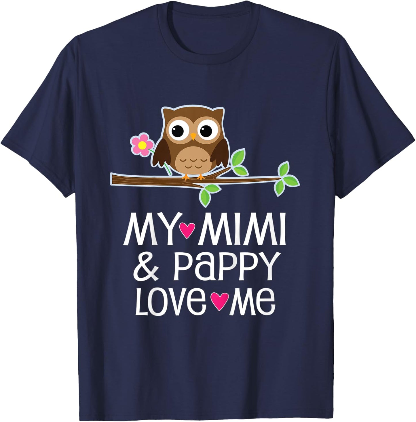 Kids My Mimi and Pappy Love Me T-Shirt - T-Shirt | Navy