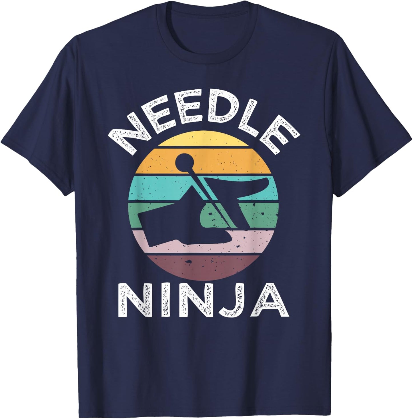 Needle Ninja Acupuncture Vintage Acupuncturist Idea T-Shirt - T-Shirt | Navy
