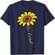 Sunflower Be Kind Retro Positivity Motivational Sayings Gift T-Shirt - T-Shirt | Navy