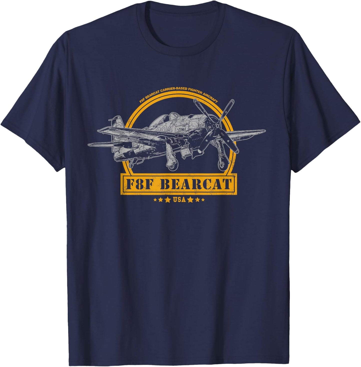 F8F Bearcat Fighter Aircraft T-Shirt - T-Shirt | Navy