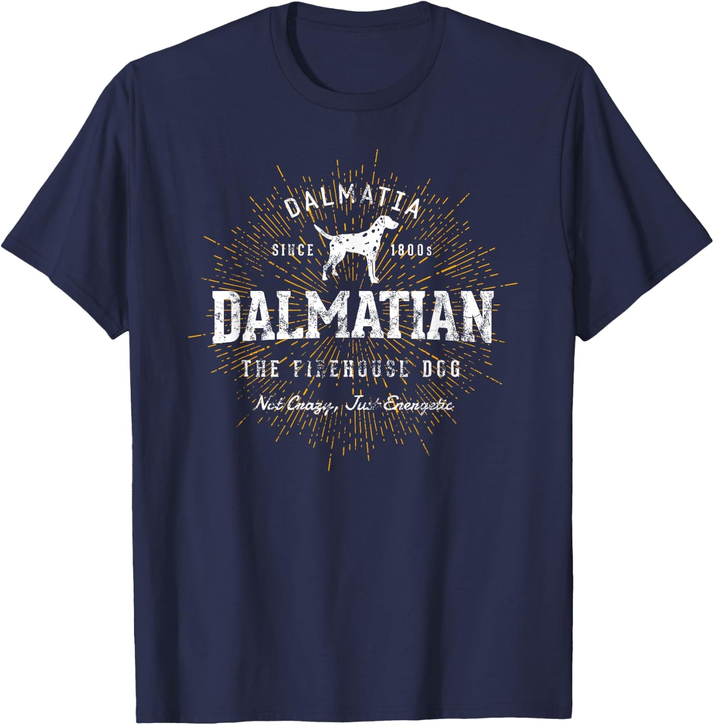Vintage Style Retro Dalmatian T-Shirt - T-Shirt | Navy