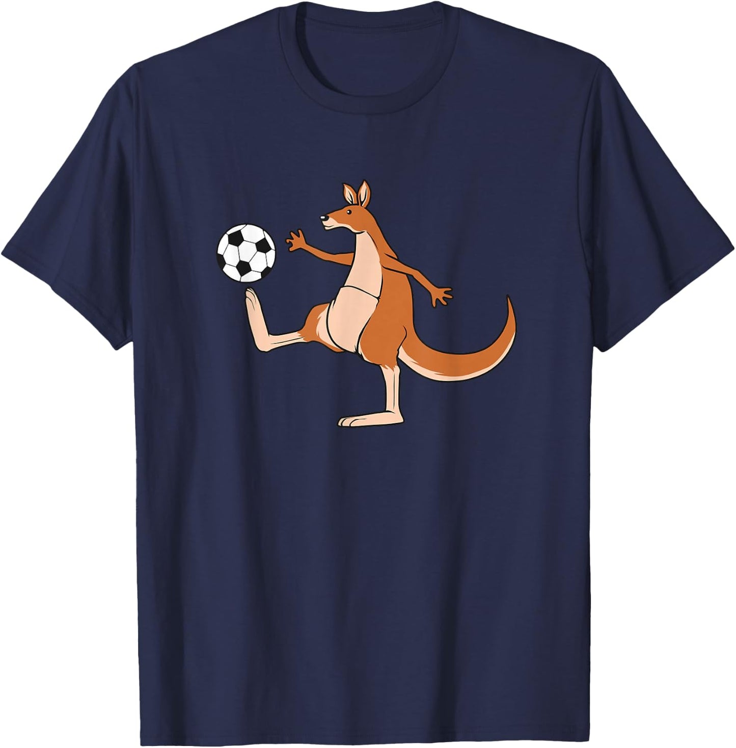 Soccer Player Kangaroo Australian Outback T-Shirt - T-Shirt | Navy