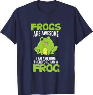 Frogs are Awesome I'm Awesome Therefore I Am A Frog T-Shirt - T-Shirt | Navy