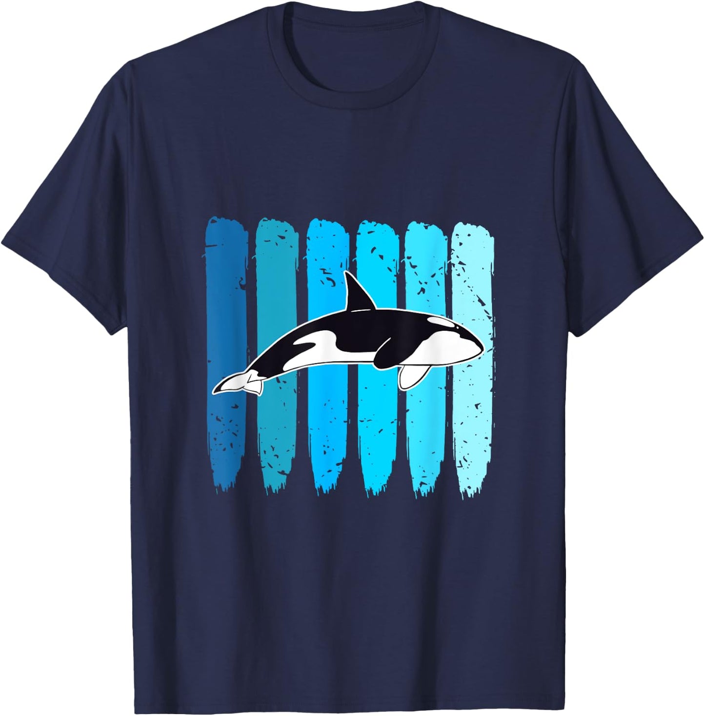 Orca Whale Cetacean Lover Ocean Animal Retro Whale T-Shirt - T-Shirt | Navy