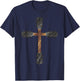 Cute Faith Christian Guitar Cross | Funny Musician Gift -Adults, Black, Short Sleeve, Medium T-Shirt - T-Shirt | Navy