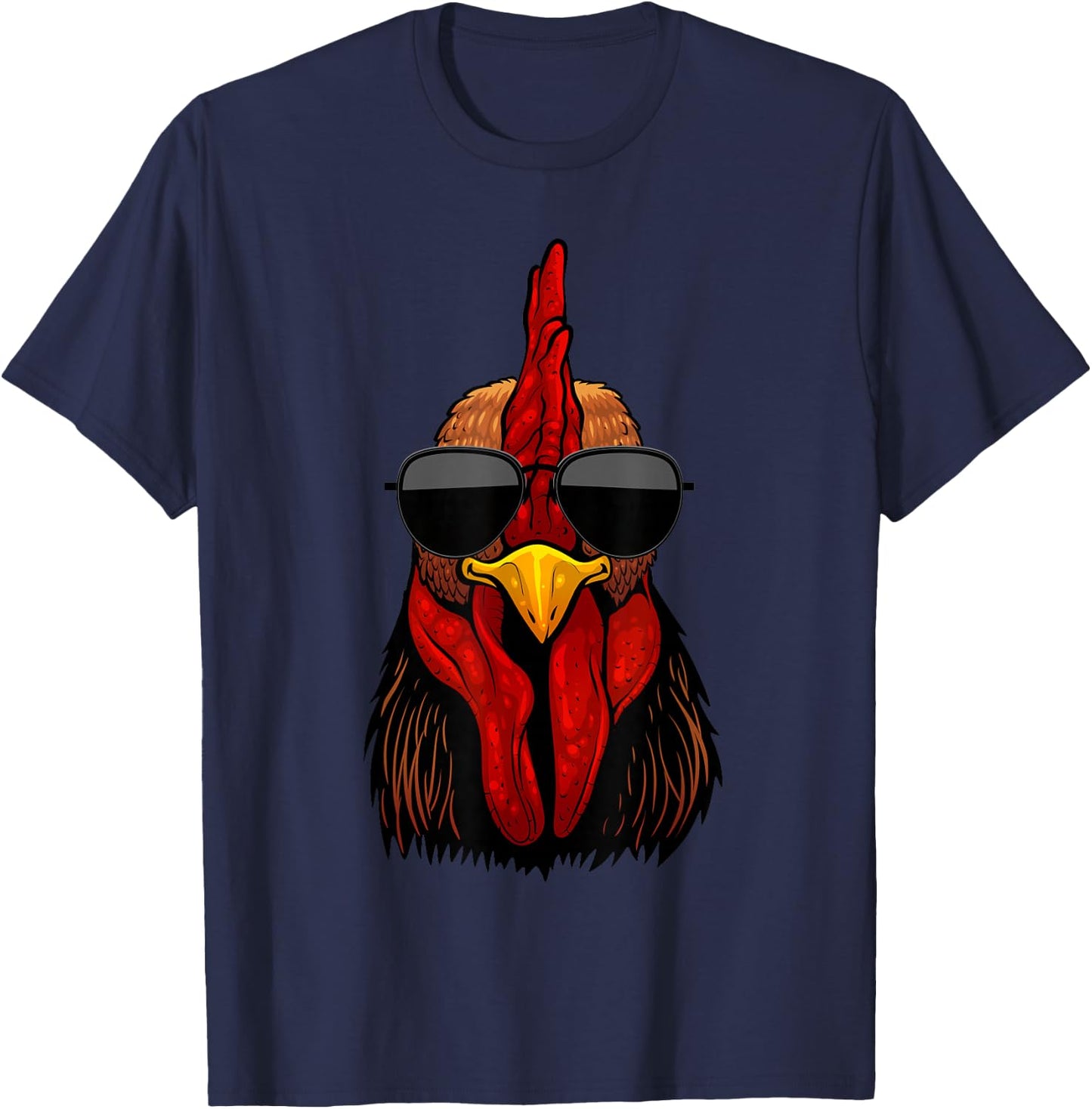 Cool Rooster Design Women Kids Chicken Rooster Lover T-Shirt - T-Shirt | Navy