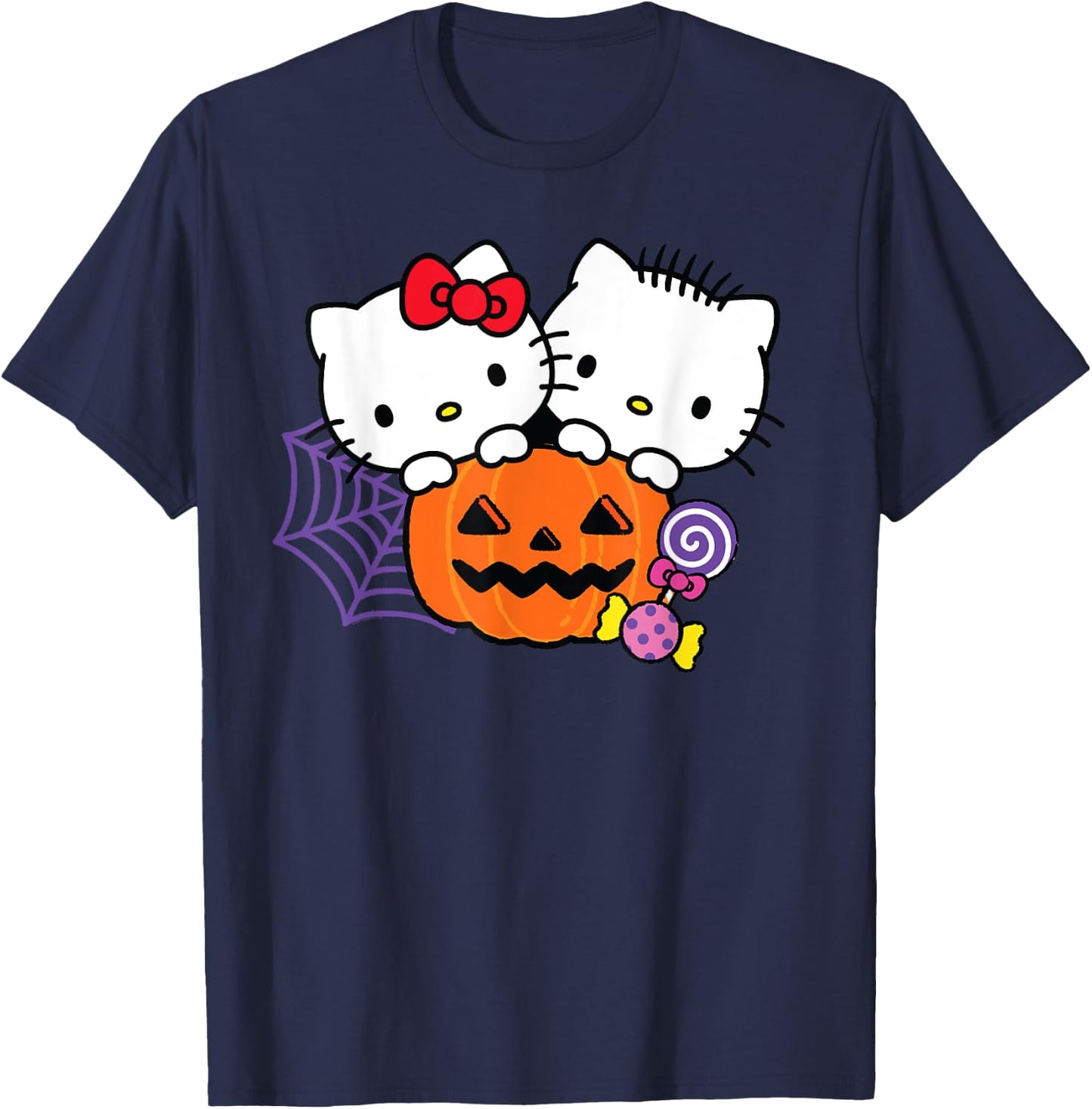 Hello Kitty Dear Daniel Perfect Pair Halloween T-Shirt - T-Shirt | Navy