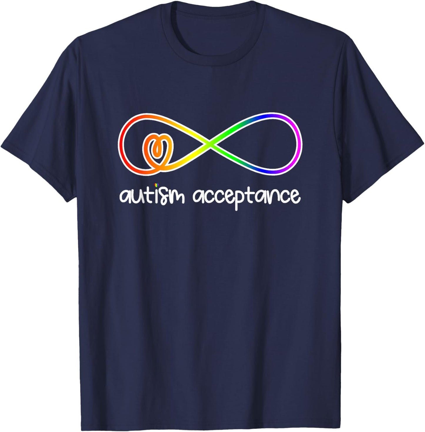 Wear Red Instead Autism-Acceptance In April T-Shirt - T-Shirt | Navy
