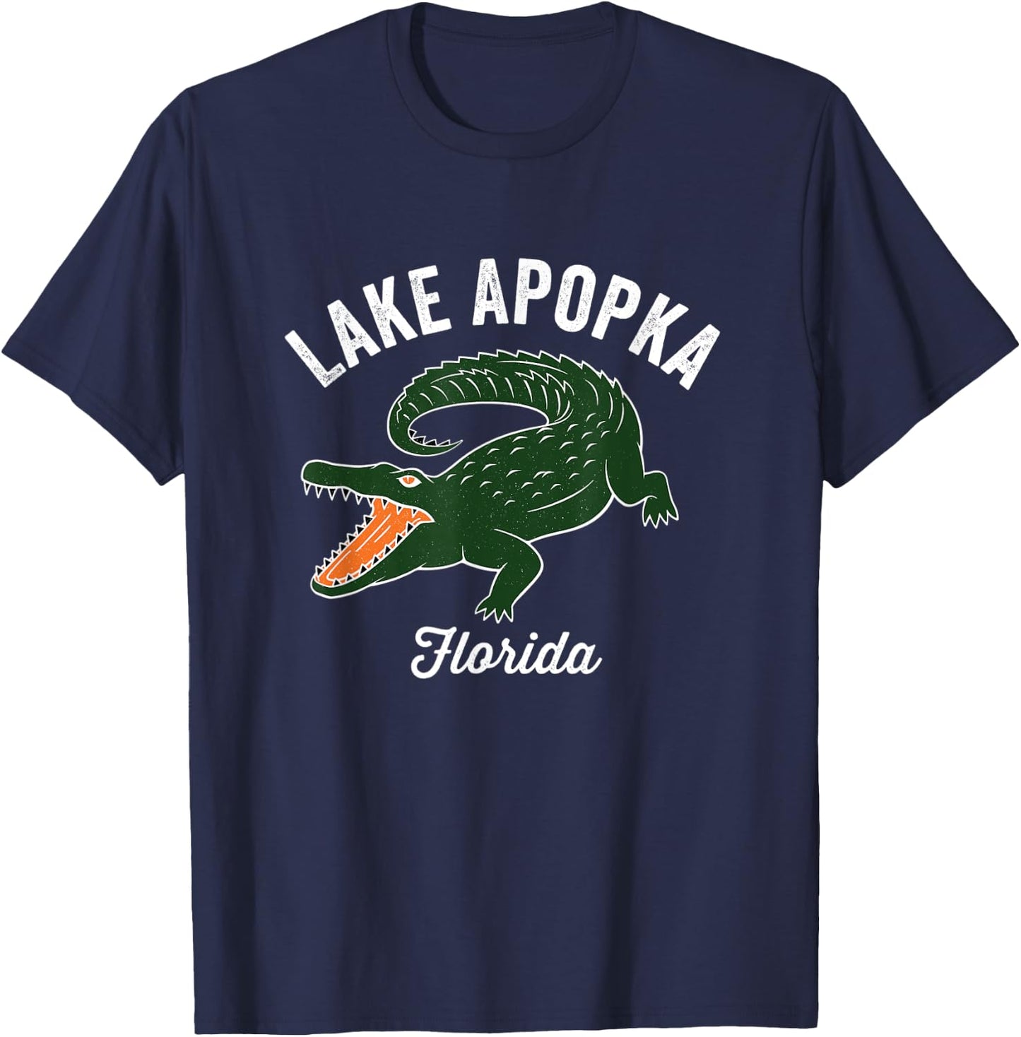 Lake Apopka Florida Alligator Graphic T-Shirt - T-Shirt | Navy
