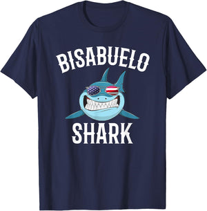 4th Of July Bisabuelo Shark Spanish Great Grandpa Patriotic Men T-Shirt - T-Shirt | Navy