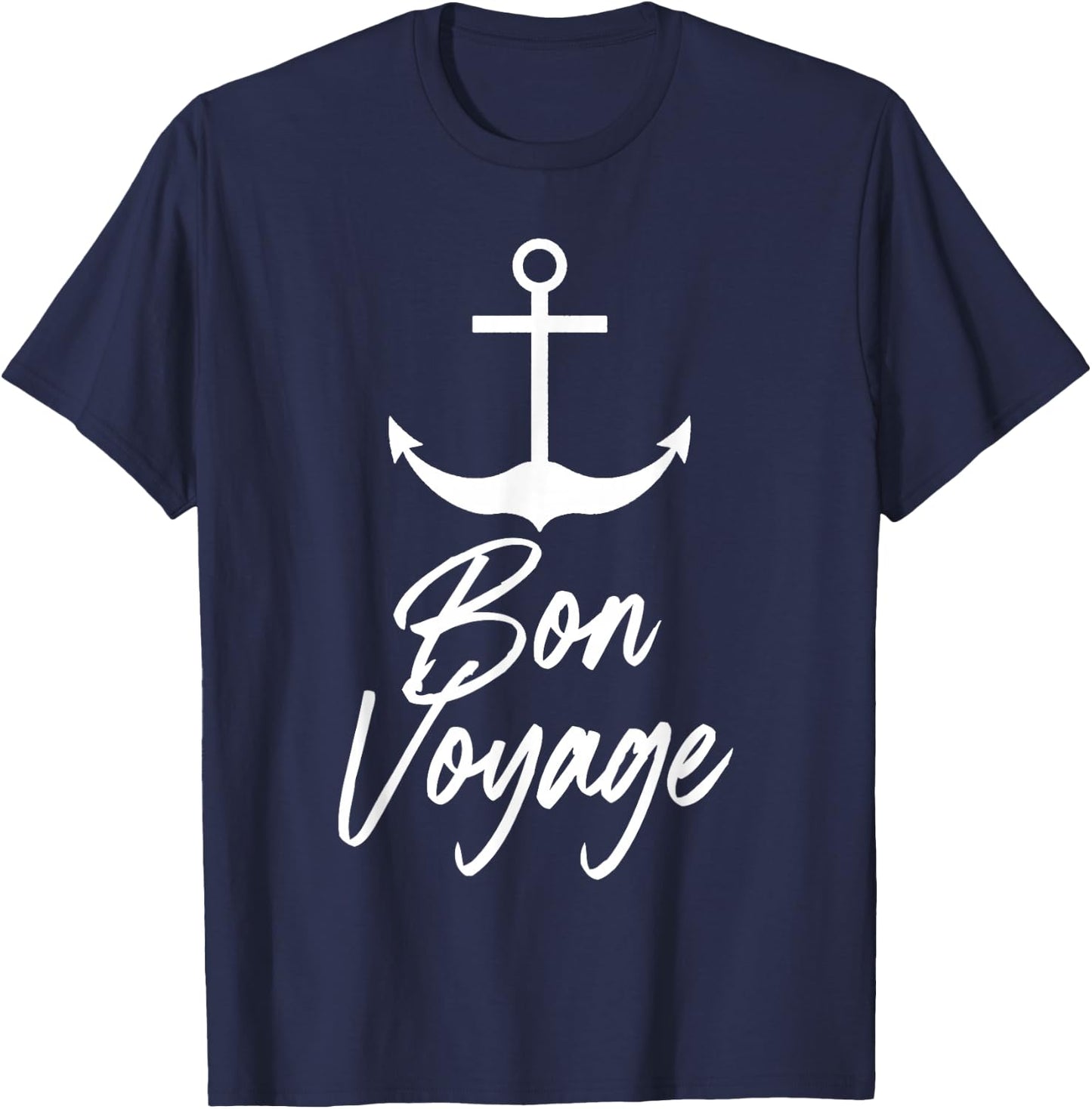 Nautical Bon Voyage anchor T-Shirt - T-Shirt | Navy