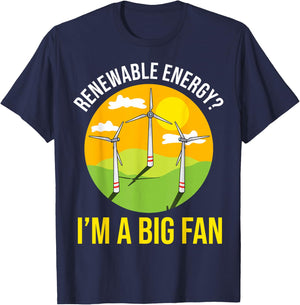 Renewable Energy Environmentally Friendly Science Nerd Gift T-Shirt - T-Shirt | Navy
