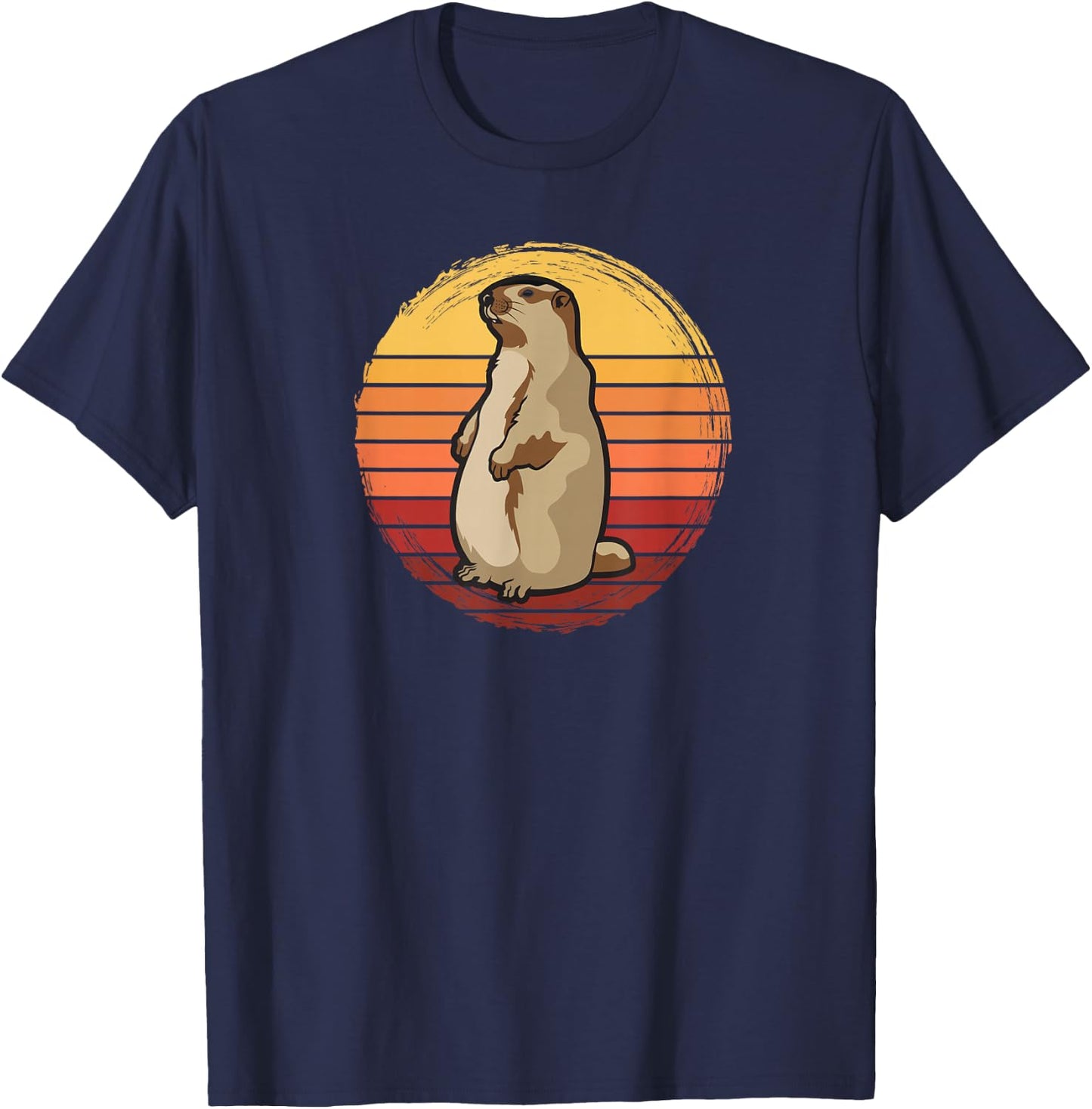 Marmot Sunset Design for Marmot Lovers T-Shirt - T-Shirt | Navy