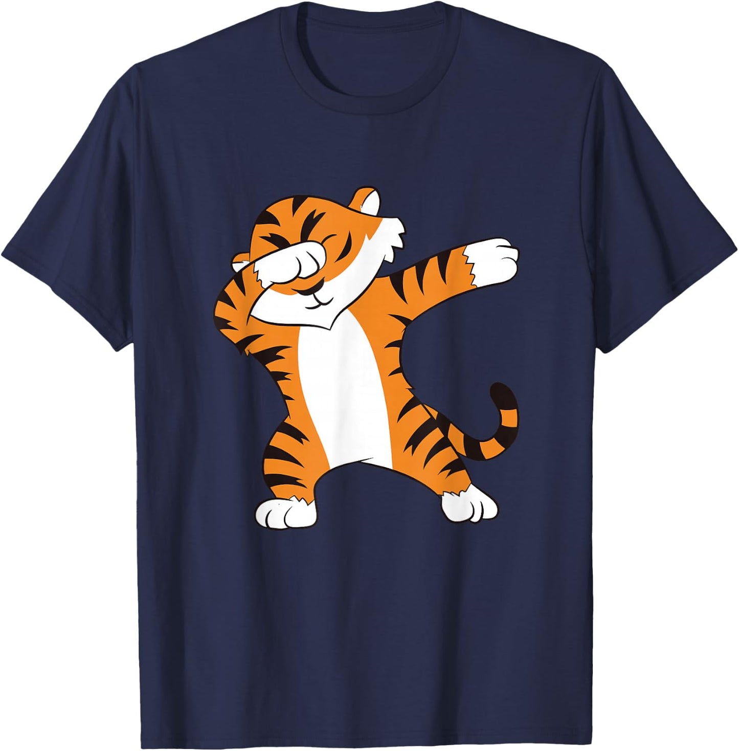 Tiger Dabbing Cute Tiger T-Shirt - T-Shirt | Navy