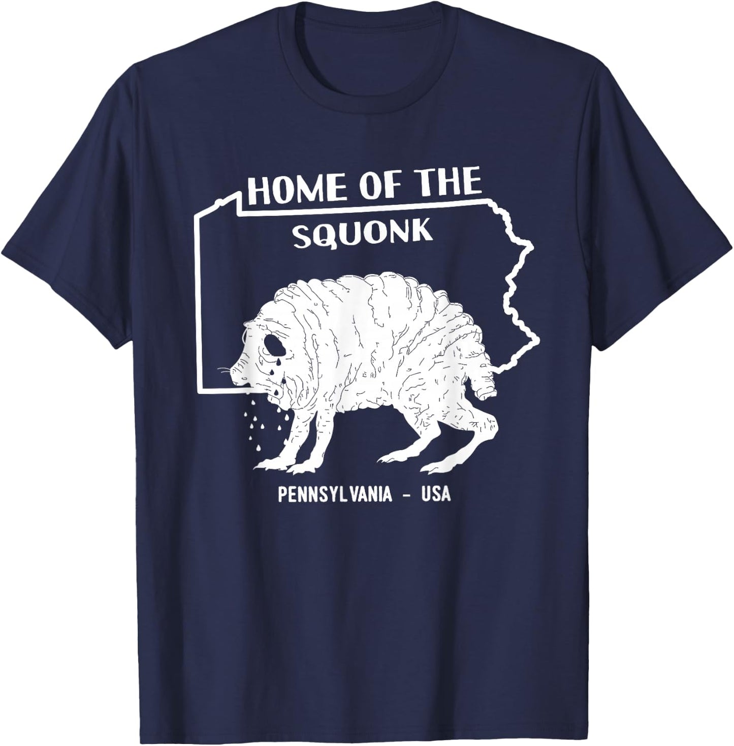 Home of the Squonk Cryptid Monster Sad Emo USA Pennsylvania T-Shirt - T-Shirt | Navy