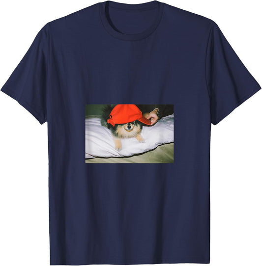 Dog Yeontan Shirt The Cute Dog Lover's Delight T-Shirt - T-Shirt | Navy