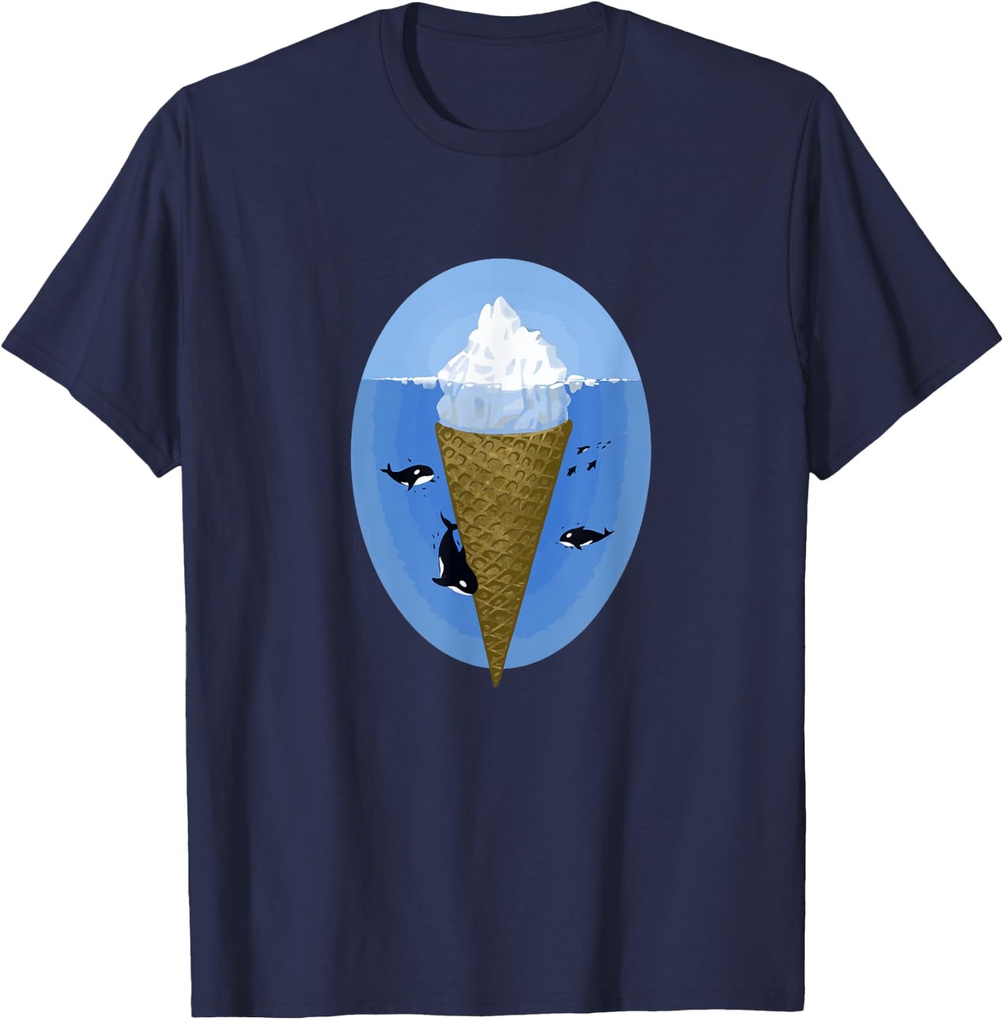 Ice cream cone Iceberg cute funny Women Kids T-Shirt - T-Shirt | Navy