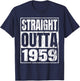 Straight Outta 1959 Classic 1959 Men Women Birthday Vintage T-Shirt - T-Shirt | Navy
