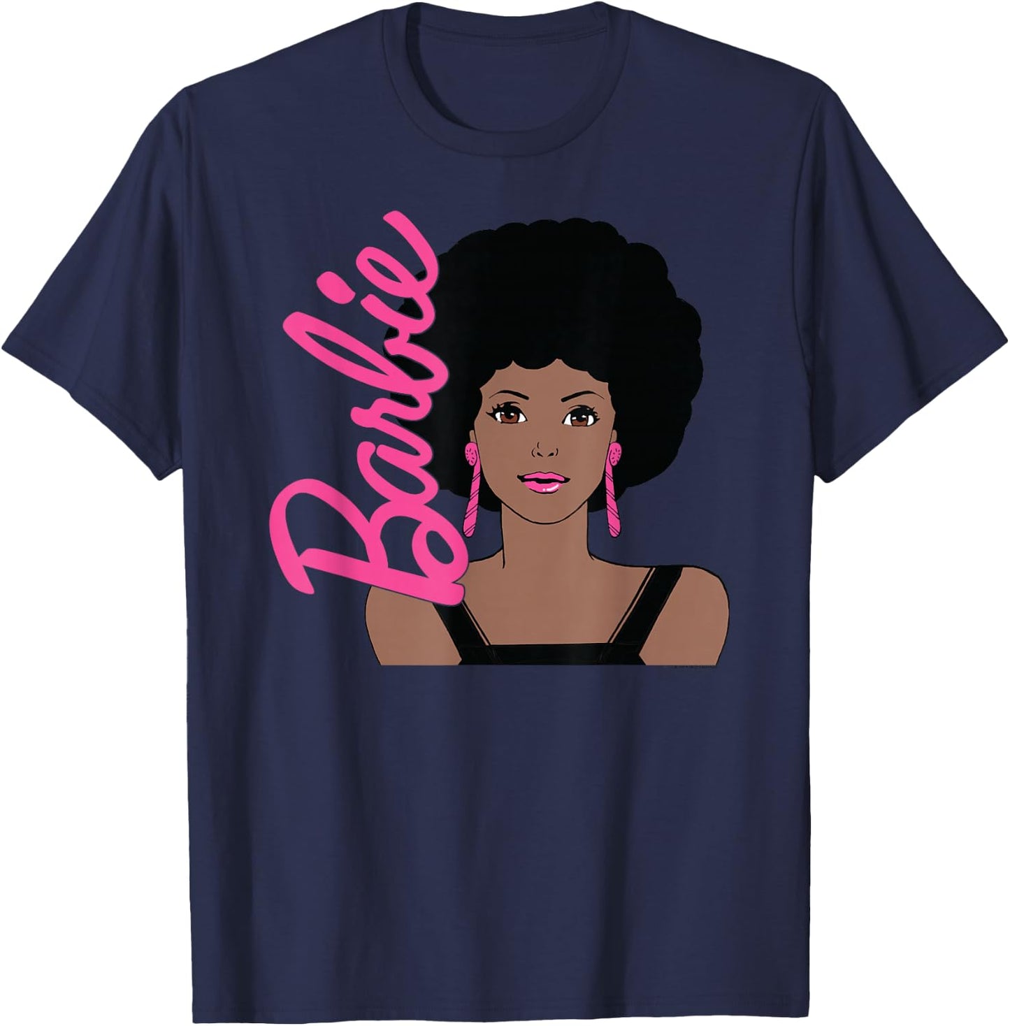 Barbie - Afro Barbie - Portrait T-Shirt - T-Shirt | Navy