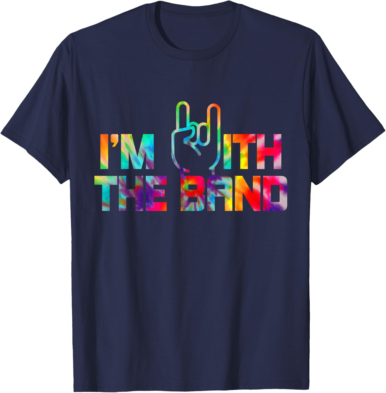 I'm with The Band Rock Music Guitarist Drummer Girlfriend T-Shirt - T-Shirt | Navy