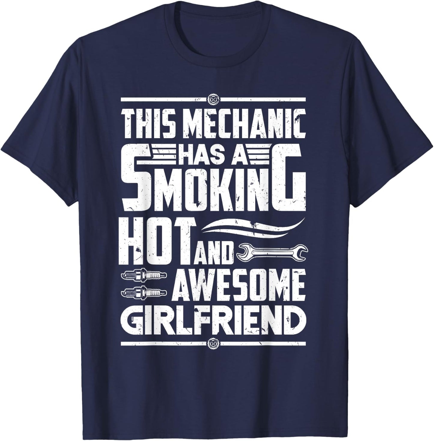 Diesel Car Mechanic Mechanic Has Girlfriend Boyfriend T-Shirt - T-Shirt | Navy