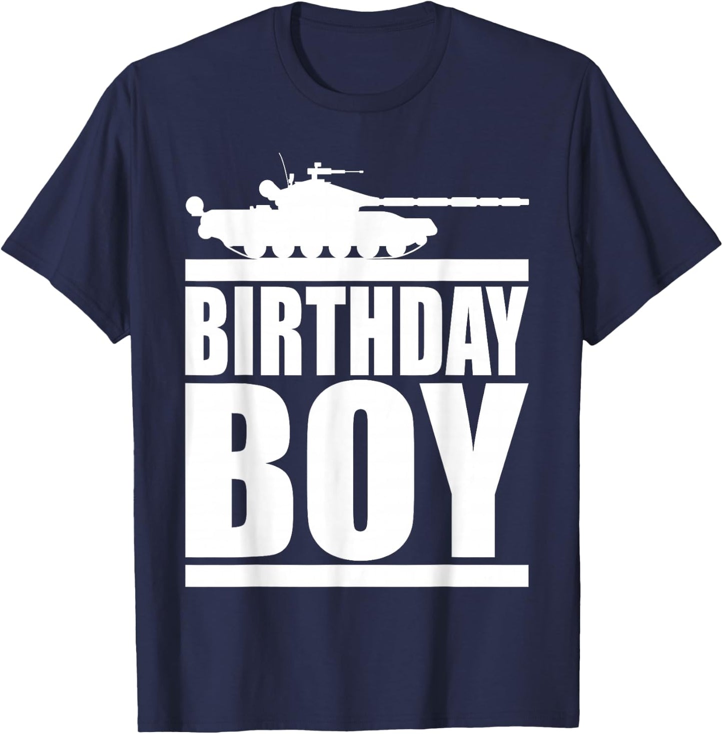 Army Party Birthday Boy Shirt Kids Military Tank Boys T-Shirt - T-Shirt | Navy